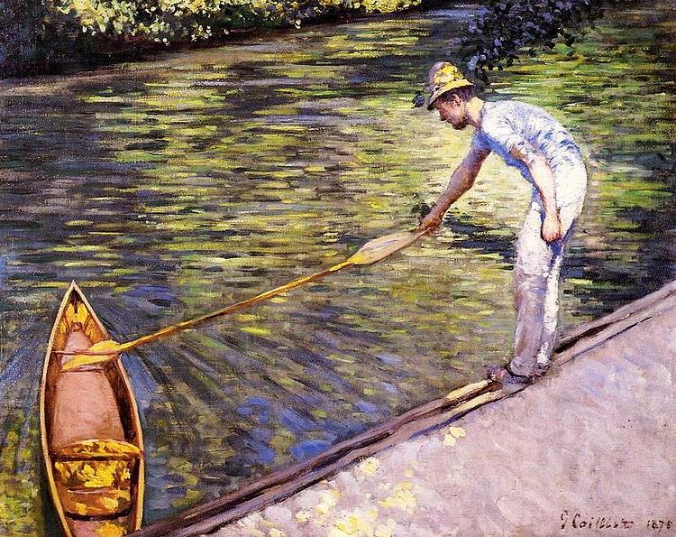 Gustave Caillebotte Boater Pulling on His Perissoire